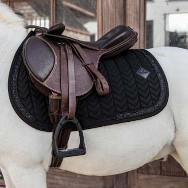 Tapis de selle Kentucky Glitter Stone dressage Noir