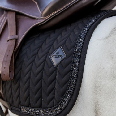 Tapis de selle Kentucky Glitter Stone dressage Noir