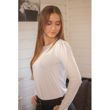 T-shirt Pénélope Techty Cha femme Écru Blanc T-shirt Pénélope Techty Cha femme Écru Blanc
