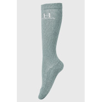 Chaussettes à pailettes Harcour Happy par 2 Vert de gris Chaussettes à pailettes Harcour Happy par 2 Vert de gris