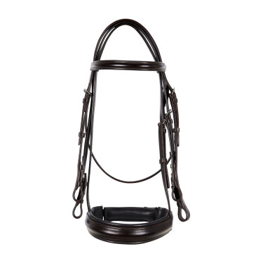 Bride de dressage en cuir Dressage Equestro Dark brown