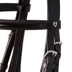 Bride de dressage en cuir Dressage Equestro Dark brown