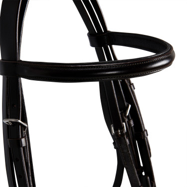 Bride de dressage en cuir Dressage Equestro Dark brown