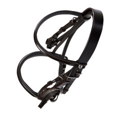 Bride de dressage en cuir Dressage Equestro Dark brown