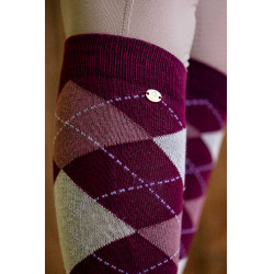Chaussettes Equithème Argyle femme Prune / lilas Bordeaux Chaussettes Equithème Argyle femme Prune / lilas Bordeaux