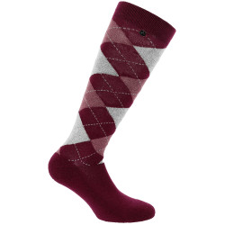 Chaussettes Equithème Argyle femme Prune / lilas Bordeaux Chaussettes Equithème Argyle femme Prune / lilas Bordeaux
