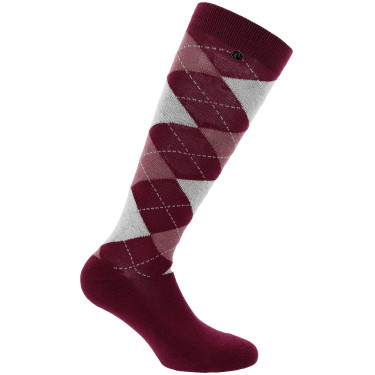 Chaussettes Equithème Argyle femme Prune / lilas Bordeaux Chaussettes Equithème Argyle femme Prune / lilas Bordeaux