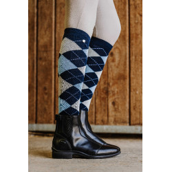 Chaussettes Equithème Argyle femme Marine / ciel / gris Beige Chaussettes Equithème Argyle femme Marine / ciel / gris Beige