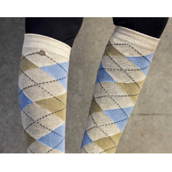 Chaussettes Equithème Argyle femme Kaki / gris Chaussettes Equithème Argyle femme Kaki / gris