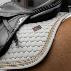 Tapis de Selle Glitter Band Jumping Kentucky Beige
