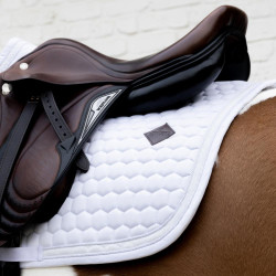 Tapis de Selle Glitter Band Jumping Kentucky Blanc / blanc Tapis de Selle Glitter Band Jumping Kentucky Blanc / blanc
