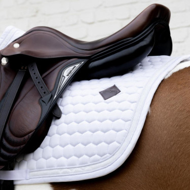 Tapis de Selle Glitter Band Jumping Kentucky Blanc / blanc Tapis de Selle Glitter Band Jumping Kentucky Blanc / blanc