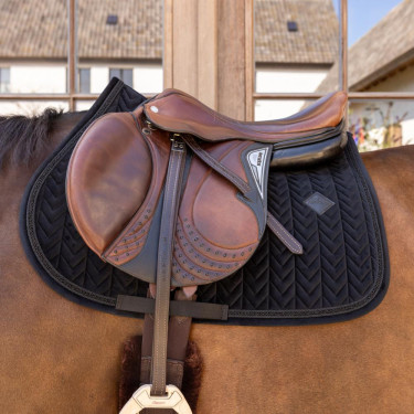 Tapis de selle Kentucky velvet mini Pearls Dressage Noir