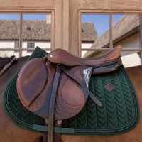 Tapis de selle Kentucky velvet mini Pearls Dressage Vert sapin Tapis de selle Kentucky velvet mini Pearls Dressage Vert sapin