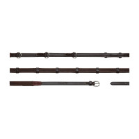 Rênes Howlett Dy'on 3 "D"Caoutchouc 1/2'' avec 7 arrêtoirs Noir Rênes Howlett Dy'on 3 "D"Caoutchouc 1/2'' avec 7 arrêtoirs Noir