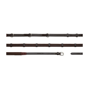 Rênes Howlett Dy'on 3 "D"Caoutchouc 1/2'' avec 7 arrêtoirs Marron