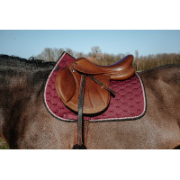 Tapis de selle mixte Equithème Coco Bordeaux