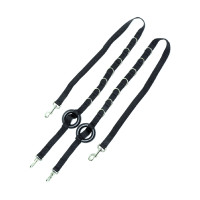 Rênes fixes en nylon Umbria Equitazione Noir