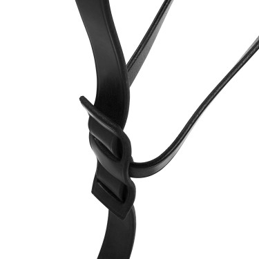 Martingale à collier en cuir avec boucles réglables Noir