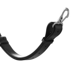 Martingale à collier en cuir avec boucles réglables Noir