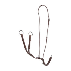 Martingale à collier en cuir avec boucles réglables Marron foncé