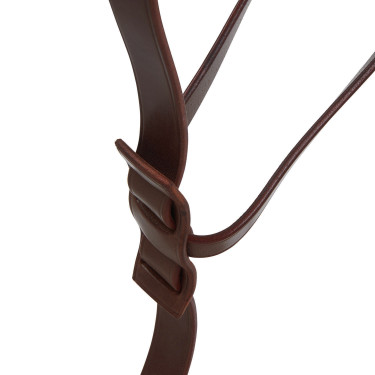 Martingale à collier en cuir avec boucles réglables Marron foncé