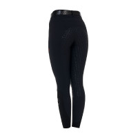 Pantalon slim fit femme taille haute Equestro Ridertechnology full grip Noir