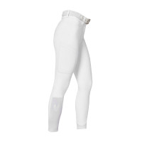 Pantalon slim fit femme taille haute Equestro Ridertechnology full grip Blanc Pantalon slim fit femme taille haute Equestro Ridertechnology full grip Blanc
