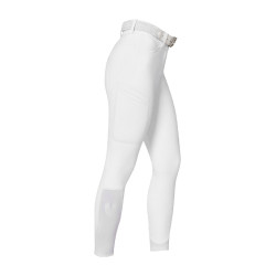 Pantalon slim fit femme taille haute Equestro Ridertechnology full grip Blanc Pantalon slim fit femme taille haute Equestro Ridertechnology full grip Blanc