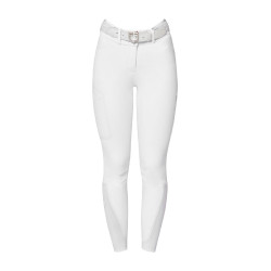 Pantalon slim fit femme taille haute Equestro Ridertechnology full grip Blanc Pantalon slim fit femme taille haute Equestro Ridertechnology full grip Blanc