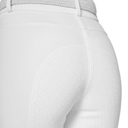 Pantalon slim fit femme taille haute Equestro Ridertechnology full grip Blanc Pantalon slim fit femme taille haute Equestro Ridertechnology full grip Blanc