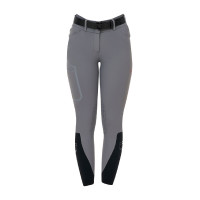 Pantalon slim fit femme taille haute Equestro Ridertechnology coutures thermosoudées Mockingbird Gris