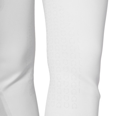 Pantalon slim fit femme taille haute Equestro Ridertechnology coutures thermosoudées Blanc Pantalon slim fit femme taille haute Equestro Ridertechnology coutures thermosoudées Blanc