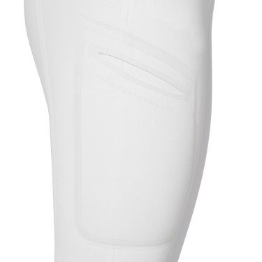 Pantalon slim fit femme taille haute Equestro Ridertechnology coutures thermosoudées Blanc Pantalon slim fit femme taille haute Equestro Ridertechnology coutures thermosoudées Blanc