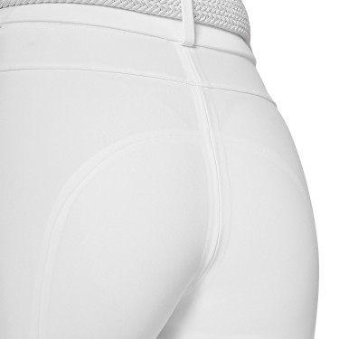 Pantalon slim fit femme taille haute Equestro Ridertechnology coutures thermosoudées Blanc Pantalon slim fit femme taille haute Equestro Ridertechnology coutures thermosoudées Blanc