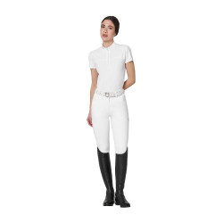 Pantalon slim fit femme taille haute Equestro Ridertechnology coutures thermosoudées Blanc Pantalon slim fit femme taille haute Equestro Ridertechnology coutures thermosoudées Blanc