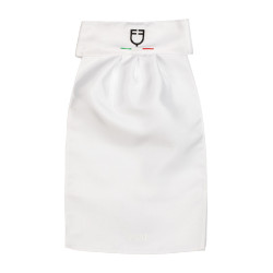 Plastron de concours avec logo brodé Equestro X Fise Blanc