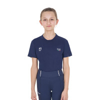 T-shirt unisexe enfant coupe slim Equestro X Fise Marine blazer Bleu marine