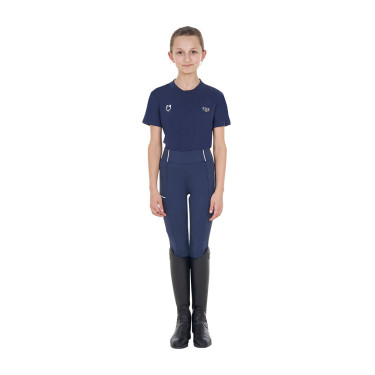T-shirt unisexe enfant coupe slim Equestro X Fise Marine blazer Bleu marine