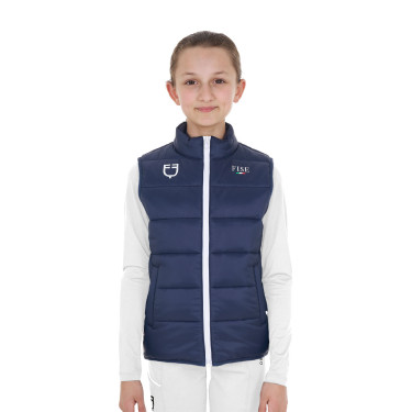 Veste sans manches unisexe enfant coupe slim Equestro X Fise Marine blazer Bleu marine Veste sans manches unisexe enfant coupe slim Equestro X Fise Marine blazer Bleu marine
