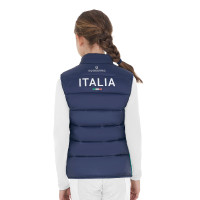 Veste sans manches unisexe enfant coupe slim Equestro X Fise Marine blazer Bleu marine