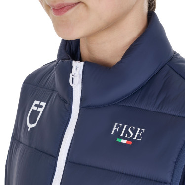 Veste sans manches unisexe enfant coupe slim Equestro X Fise Marine blazer Bleu marine Veste sans manches unisexe enfant coupe slim Equestro X Fise Marine blazer Bleu marine