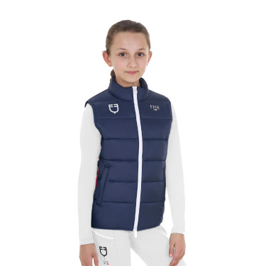 Veste sans manches unisexe enfant coupe slim Equestro X Fise Marine blazer Bleu marine Veste sans manches unisexe enfant coupe slim Equestro X Fise Marine blazer Bleu marine
