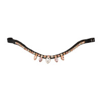 Muserolle Supreme avec strass modèle goutte Noir / orange / rose Motifs