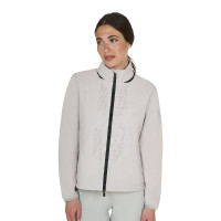 Veste Softshell Equestro femme logo au dos Brume du port Gris