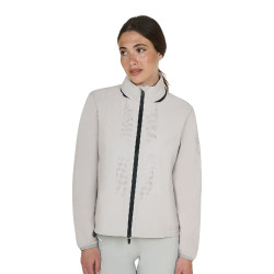 Veste Softshell Equestro femme logo au dos Brume du port Gris