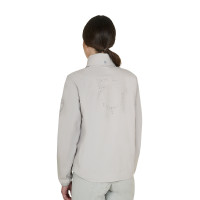 Veste Softshell Equestro femme logo au dos Brume du port Gris