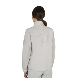 Veste Softshell Equestro femme logo au dos Brume du port Gris