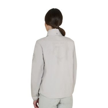 Veste Softshell Equestro femme logo au dos Brume du port Gris