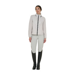 Veste Softshell Equestro femme logo au dos Brume du port Gris